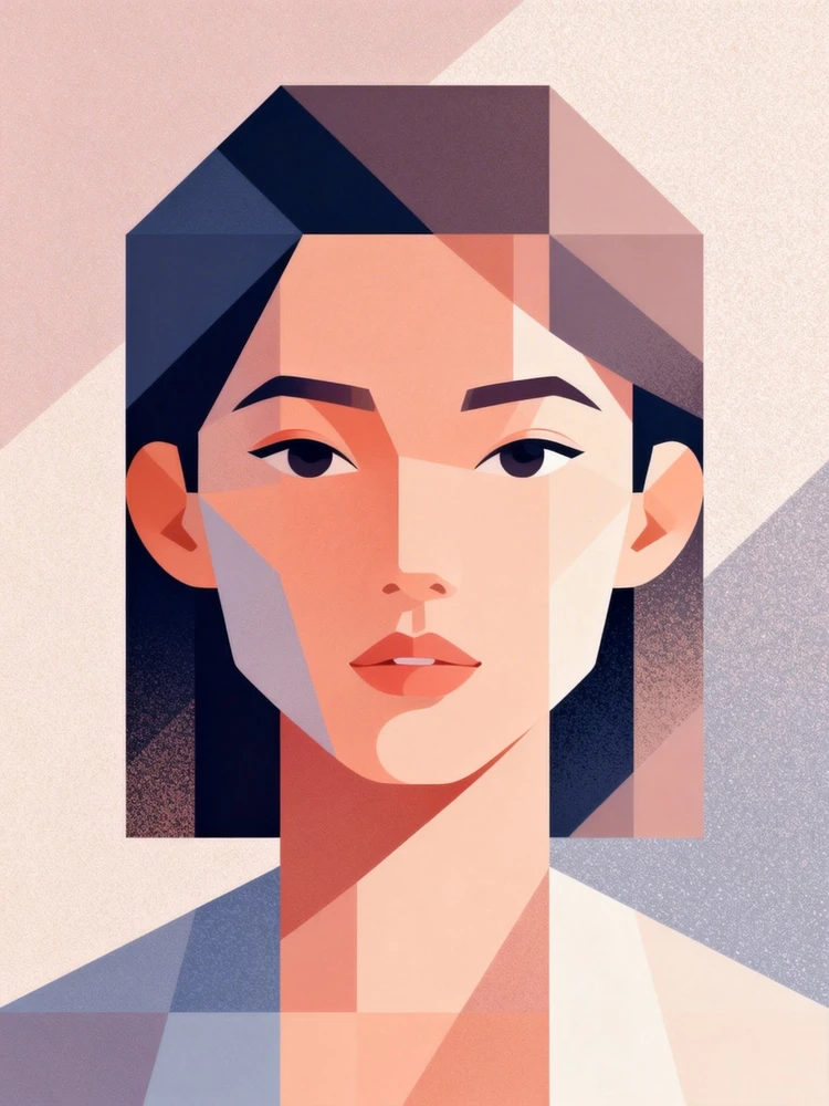 治愈系扁平插画头像照