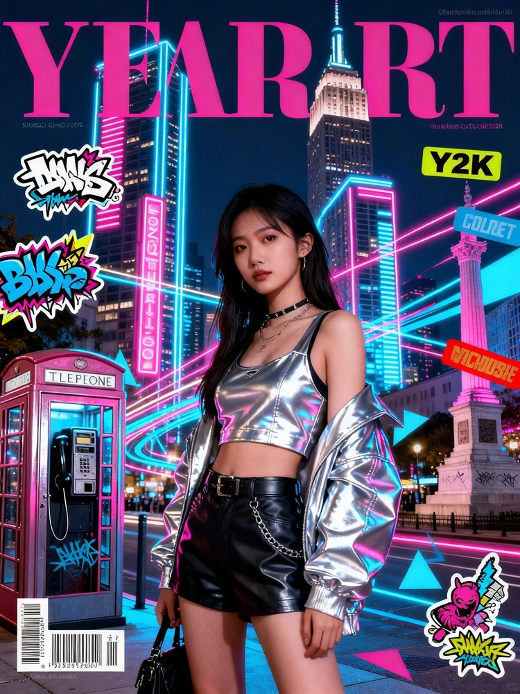 城市潮流拼贴杂志封面