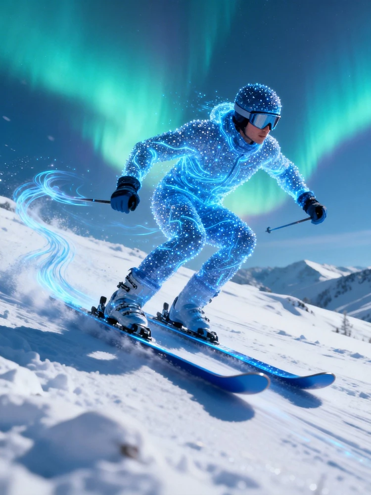 极光粒子滑雪大片