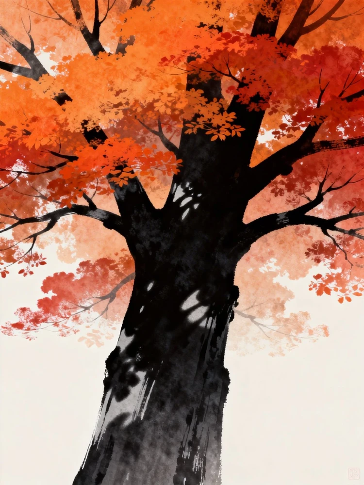 禅意留白插画生成