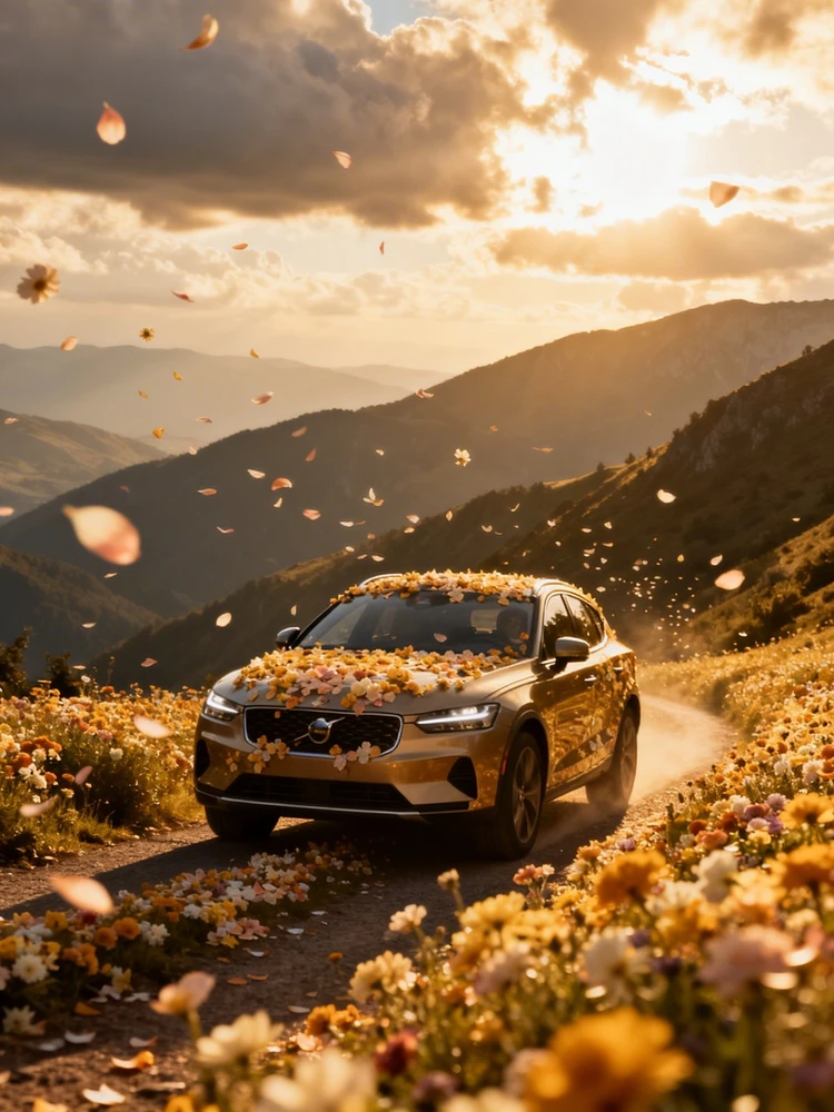 花海公路汽车大片