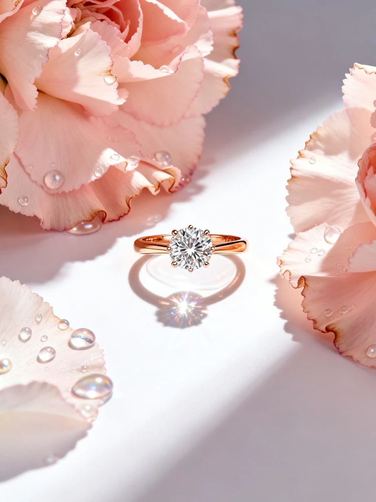 珠宝花瓣高级感海报