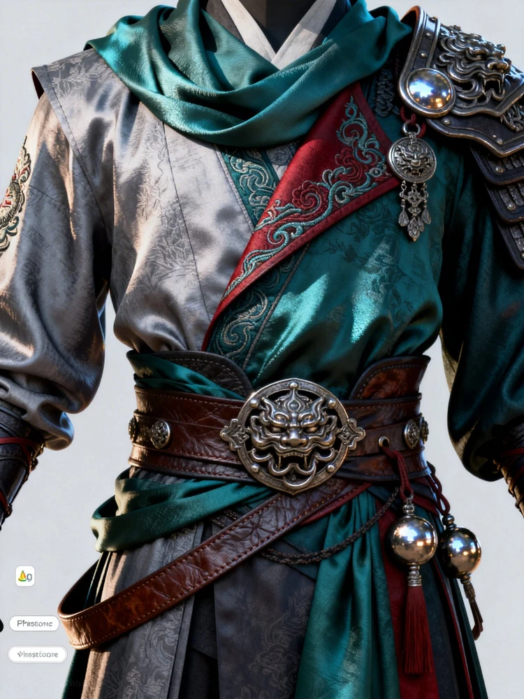 古风侠客服饰设计图