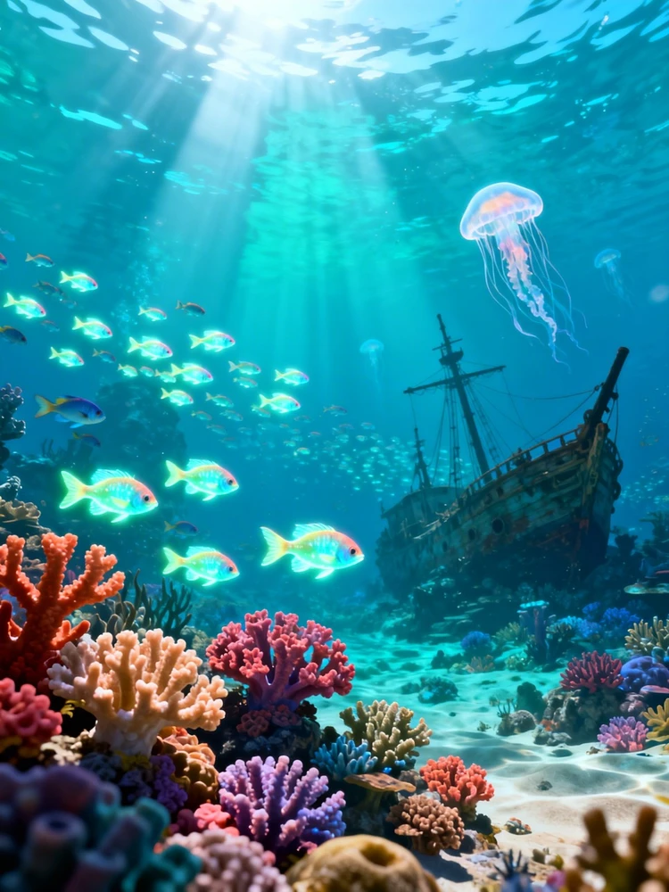 海底奇幻游戏场景生成