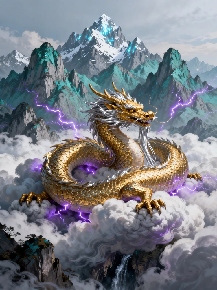 仙侠神龙史诗插画