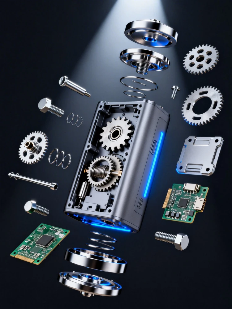 产品拆解爆炸展示图