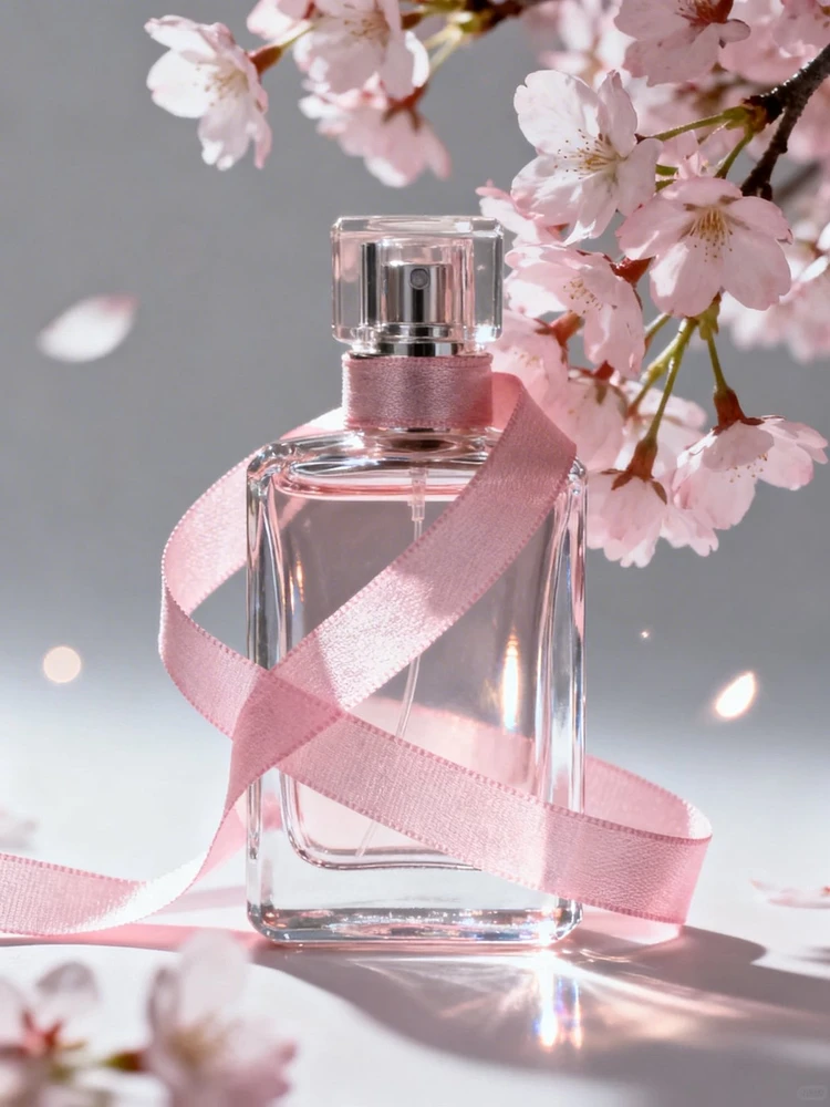 樱花粉丝带商品海报