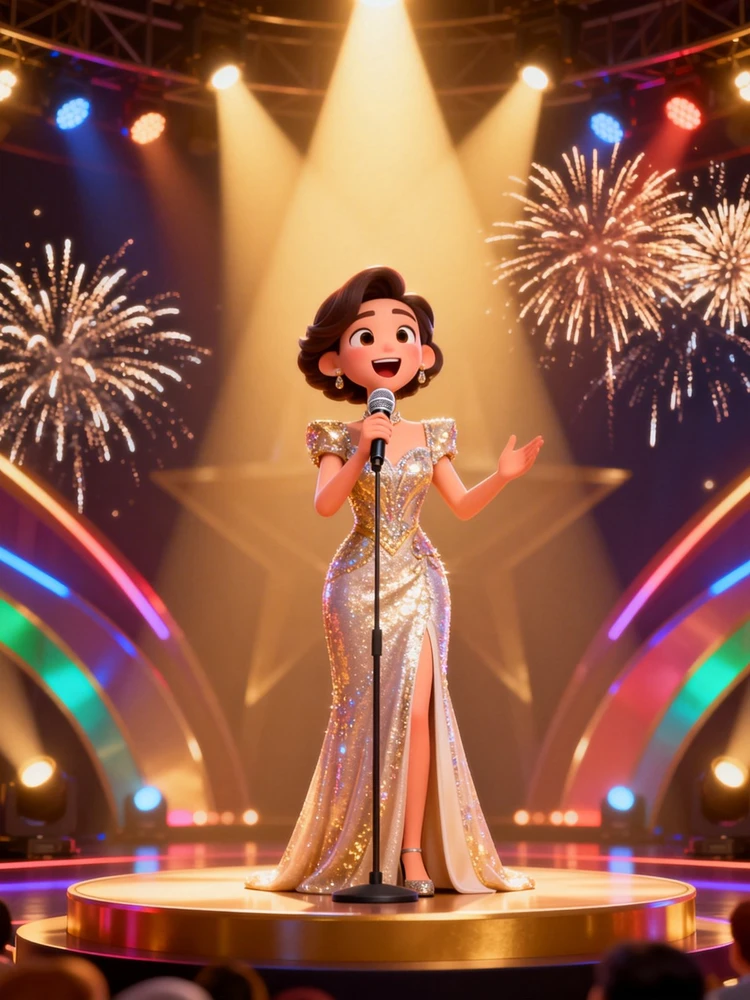 3D舞台主持人形象照