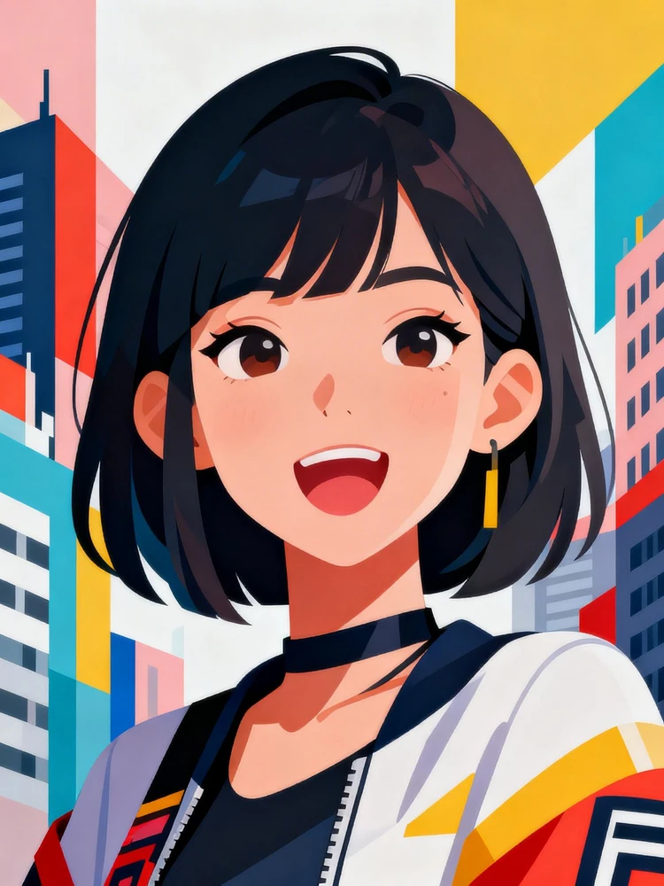 一键转扁平卡通插画