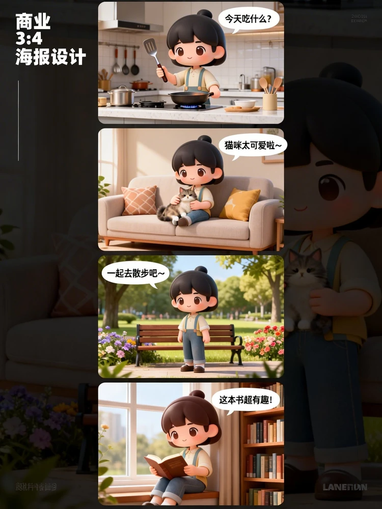 角色日常四格漫画生成器