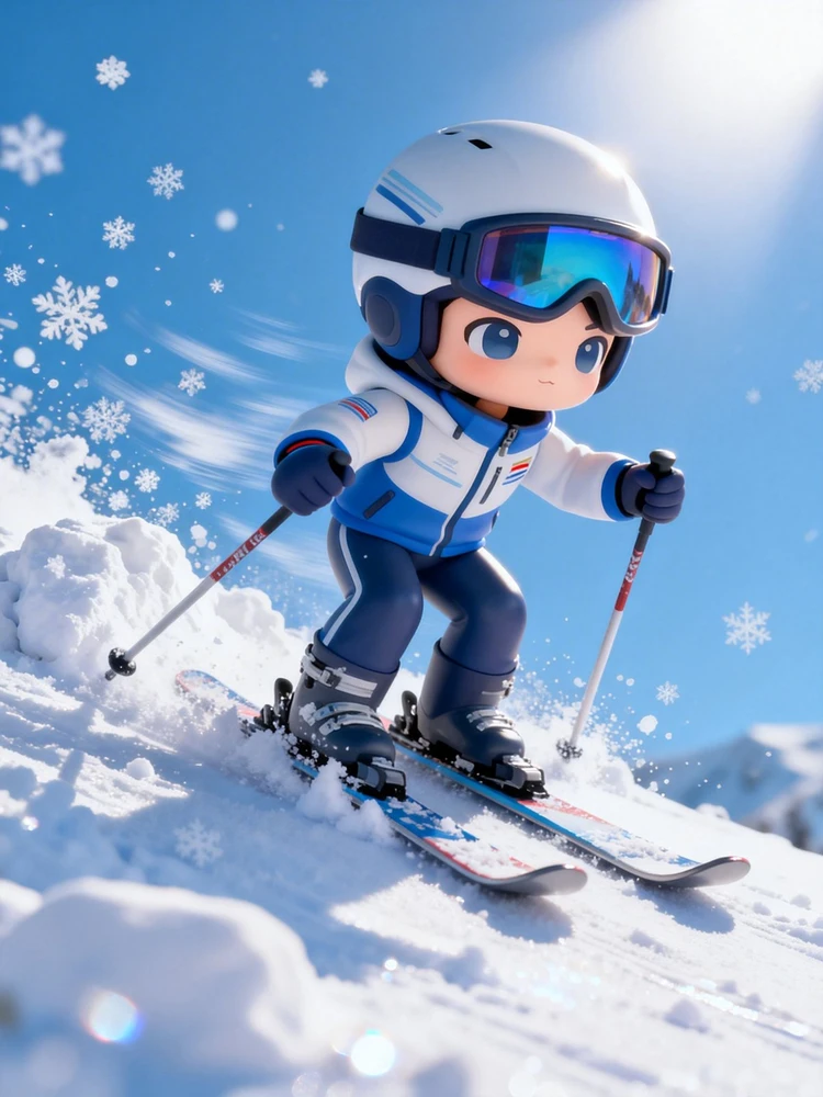 照片变3D冰雪潮玩形象