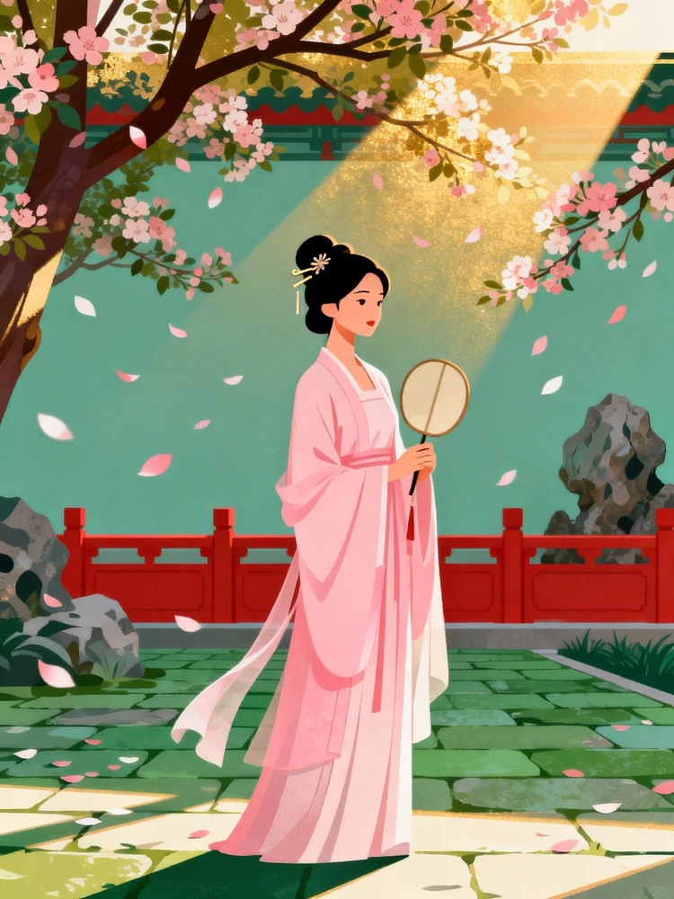 古风扁平插画写真