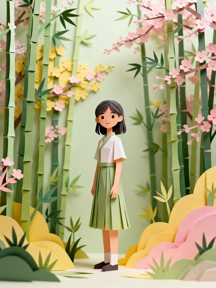 照片变春日纸雕童话