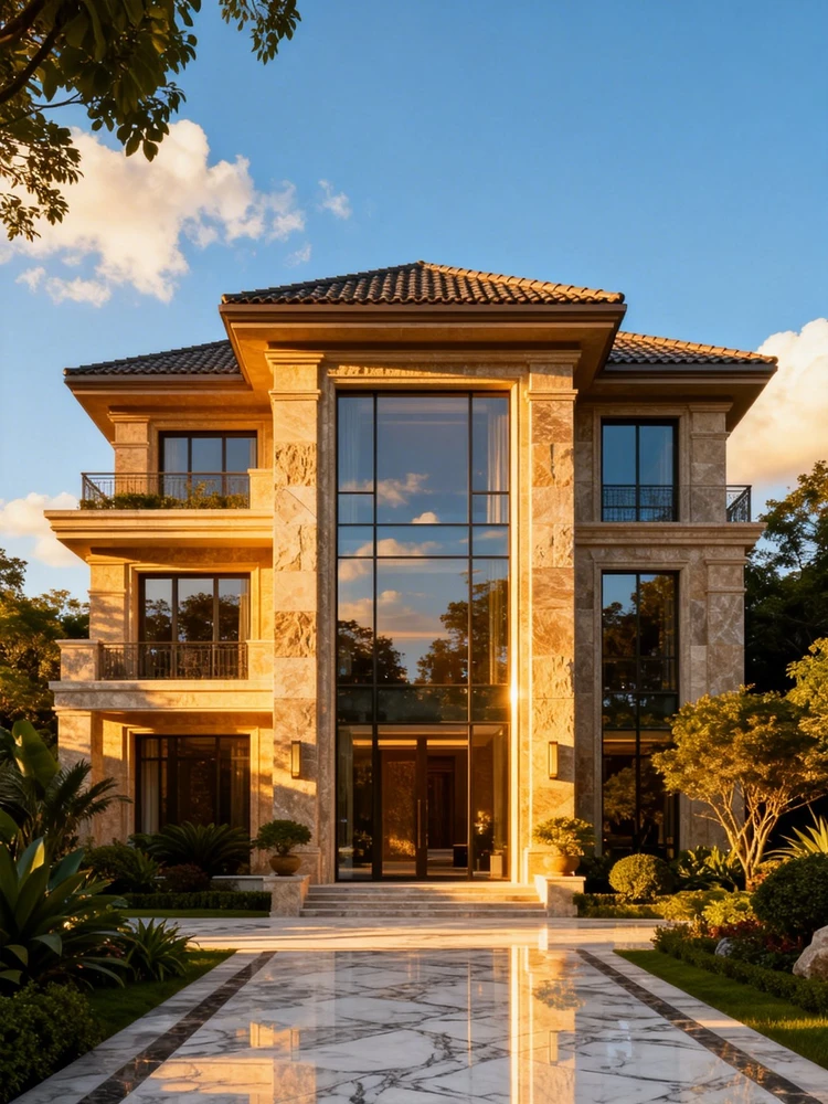 别墅施工图变完工效果图