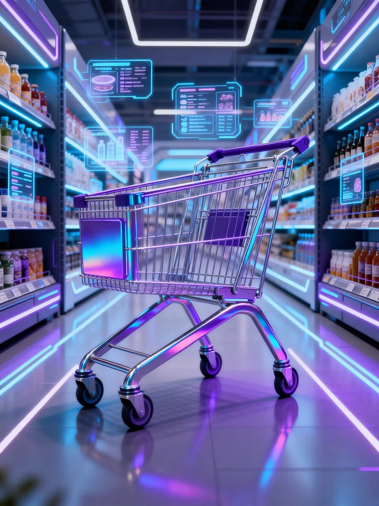 智能购物车产品海报