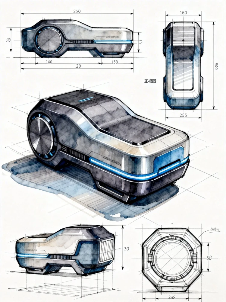 产品工程手绘概念图