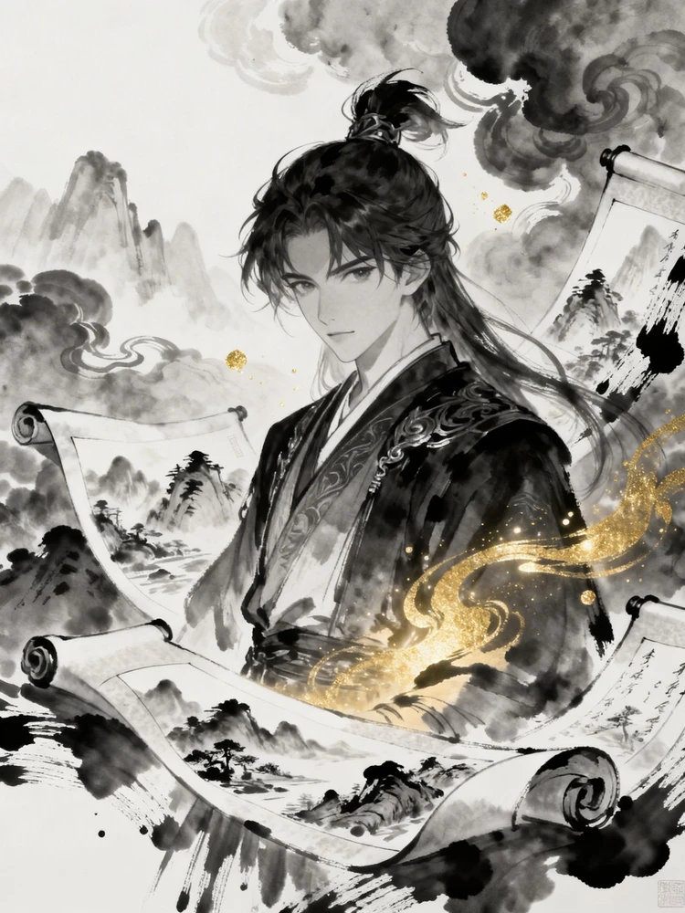 国风水墨灵韵二次元立绘