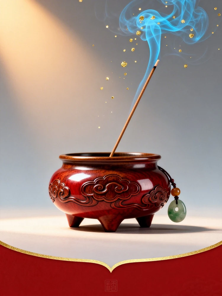 新春禅意檀香产品海报