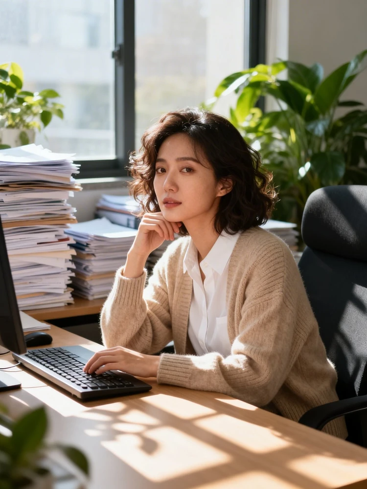 办公室松弛感抓拍写真