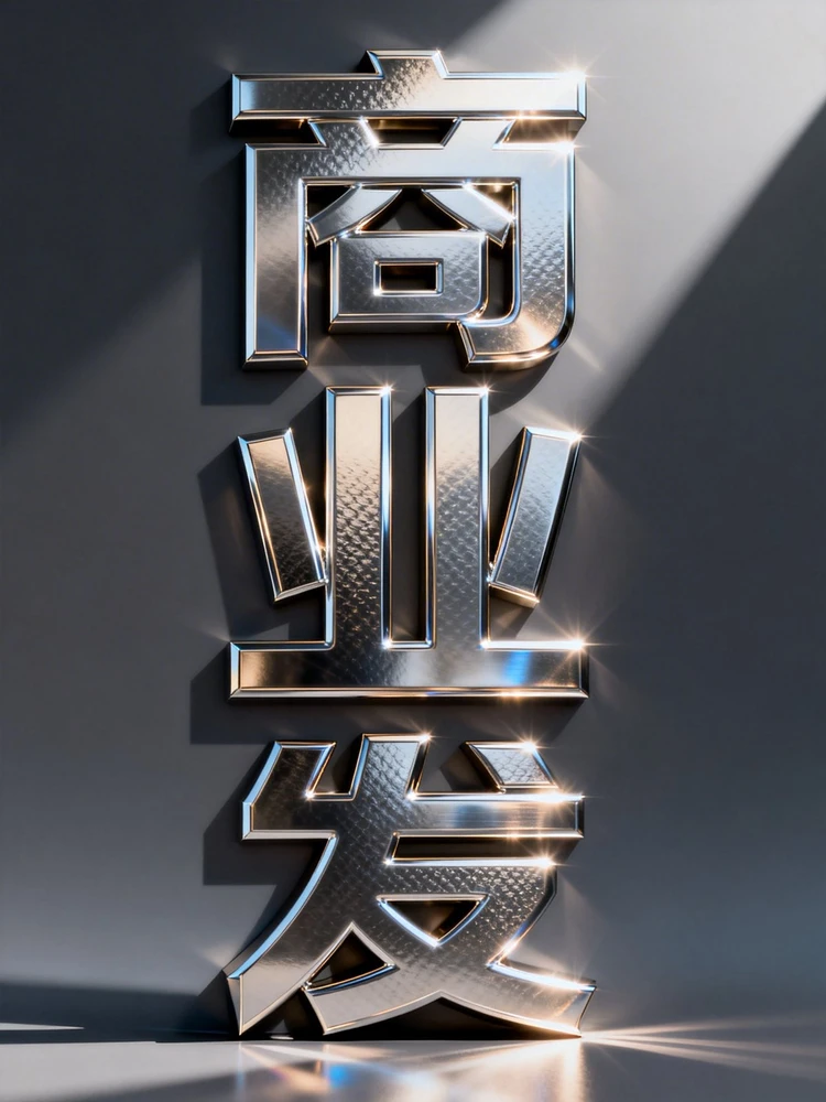 金属立体字海报