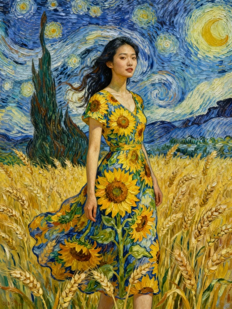 梵高油画名作风写真