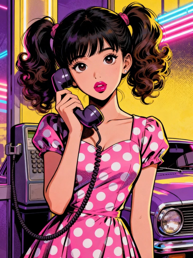 复古漫画少女插画生成器