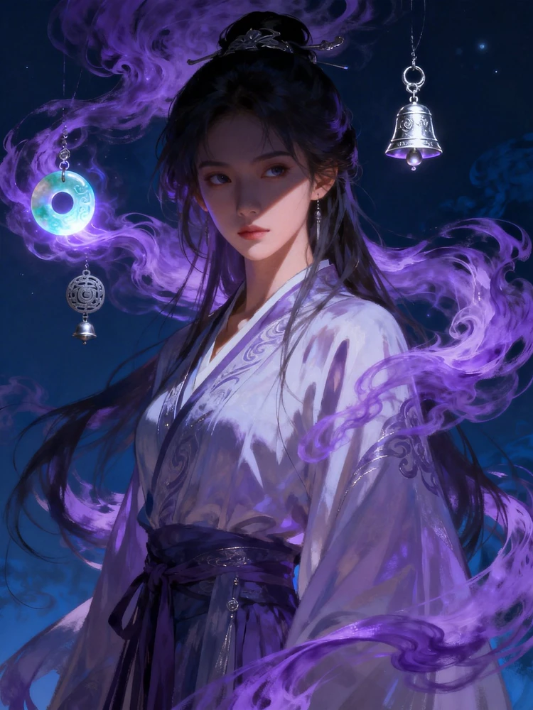 东方神话暗夜插画照