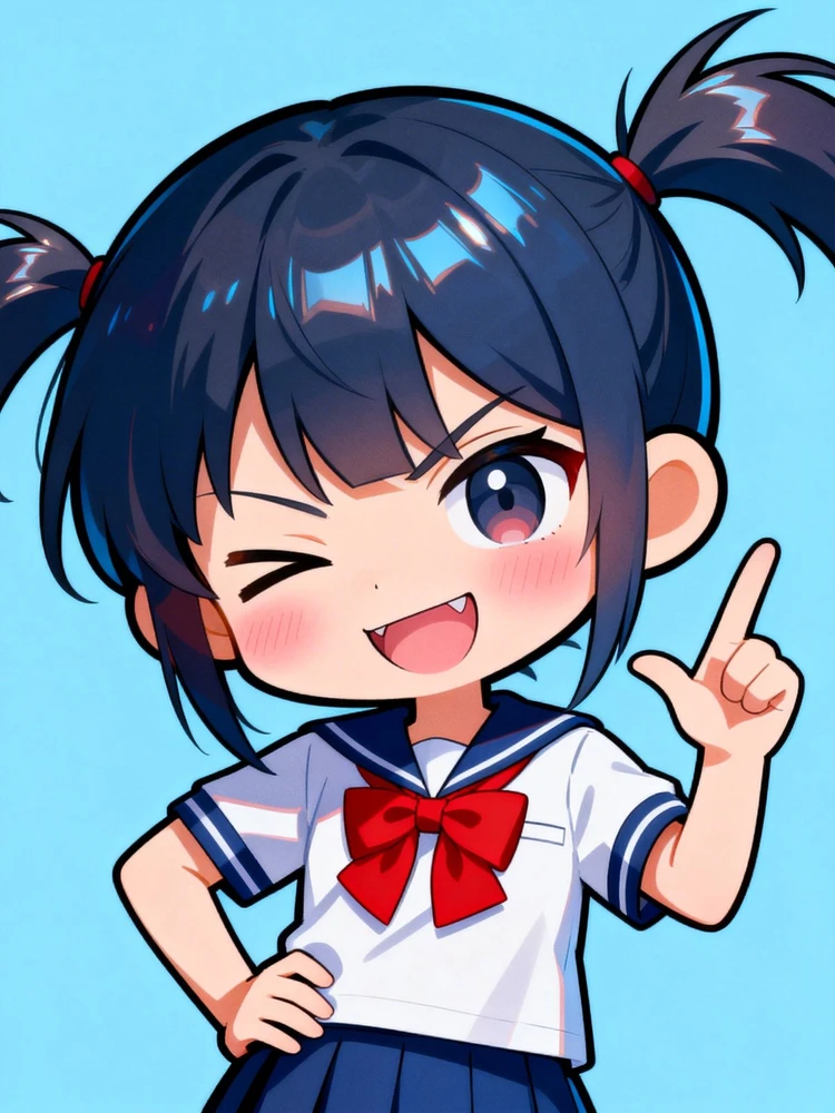 Q版傲娇挑衅动漫头像