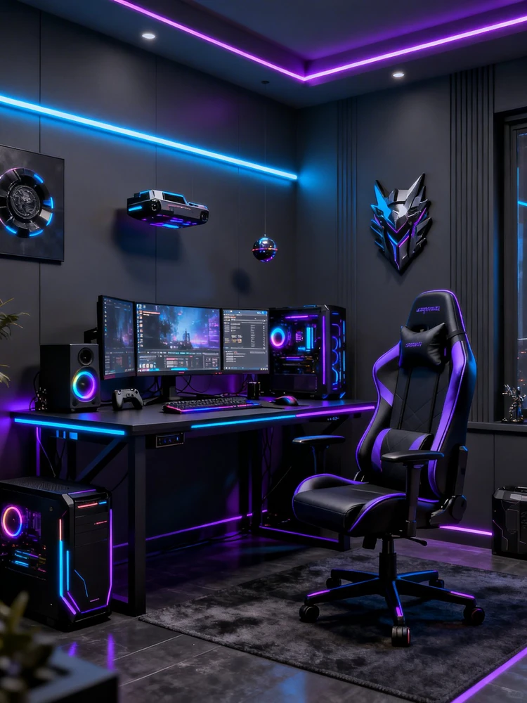 暗黑科技感电竞房改造