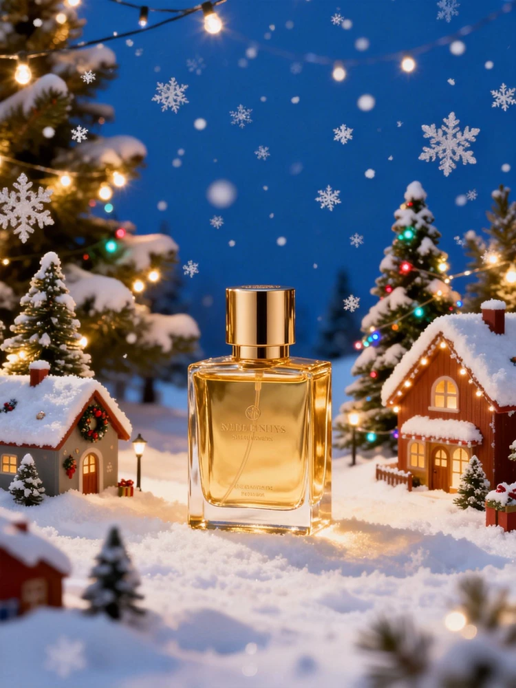 圣诞雪景商品氛围图