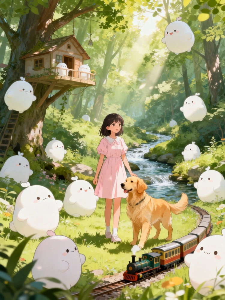 把照片变成森林团子童话插画