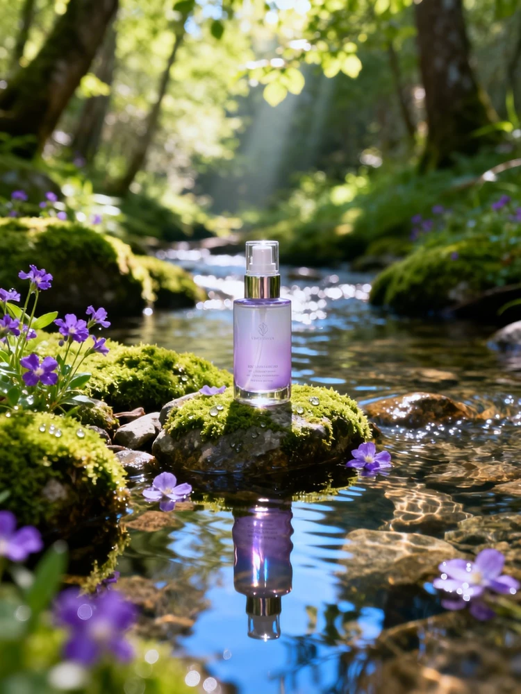 森林溪水自然感产品海报