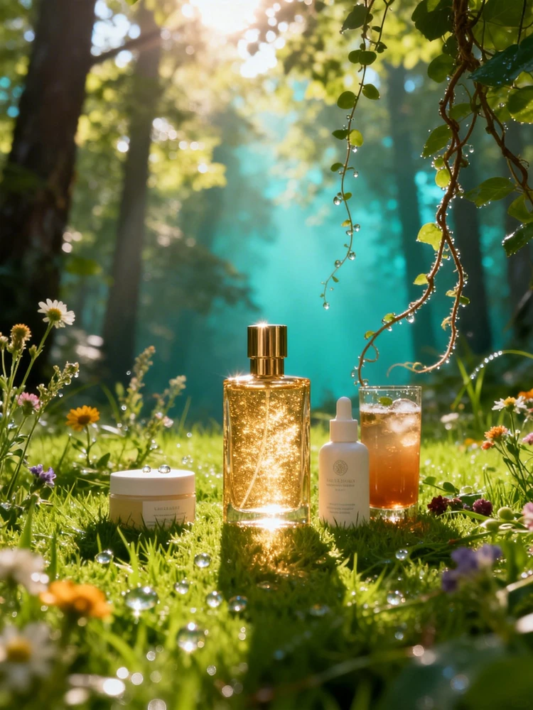 夏日自然感产品氛围图