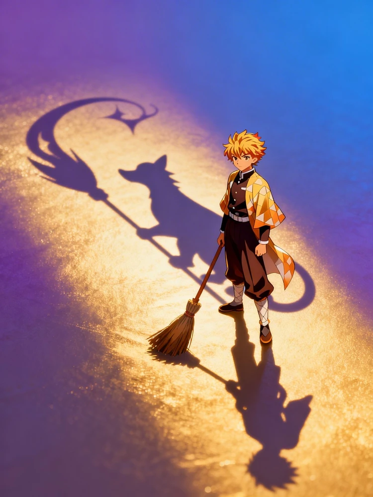 动漫角色趣味影子照