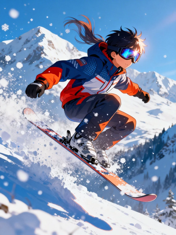 极限滑雪动漫海报