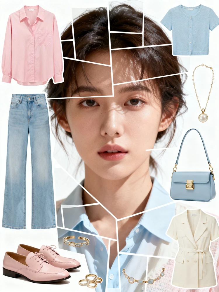 穿搭拆解拼贴海报