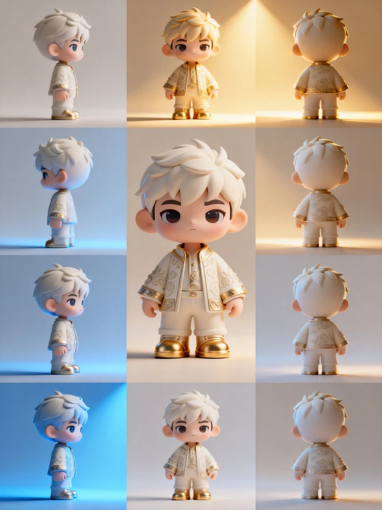 单图生成多视角手办九宫格