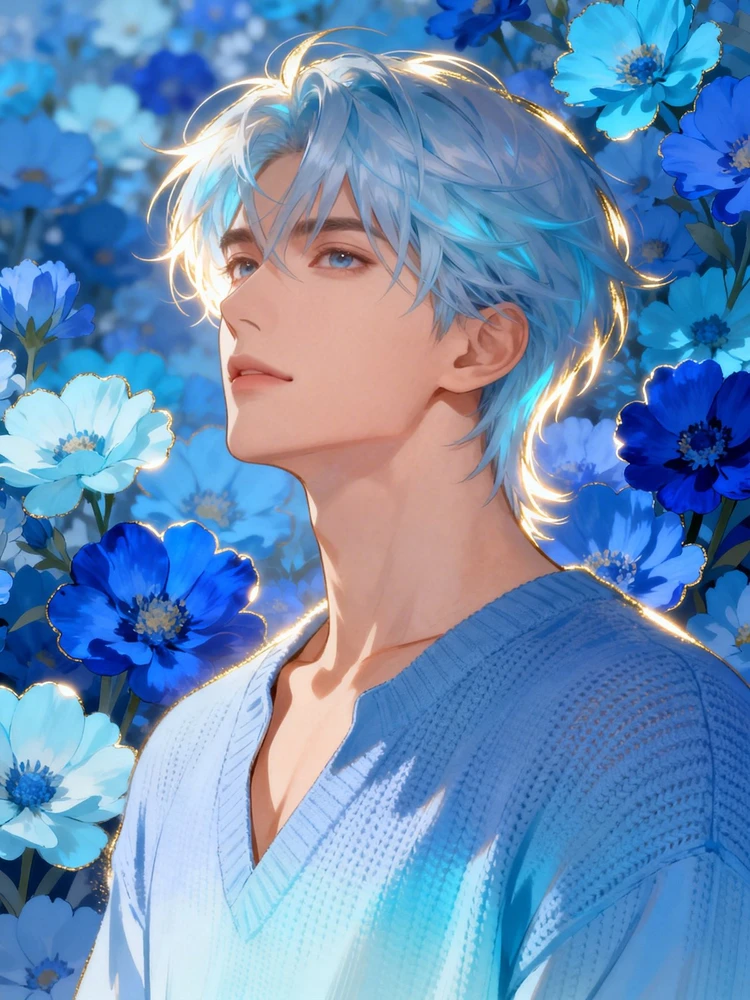 蓝调氛围感小说男主头像