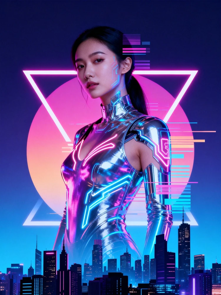 赛博形象代言人海报