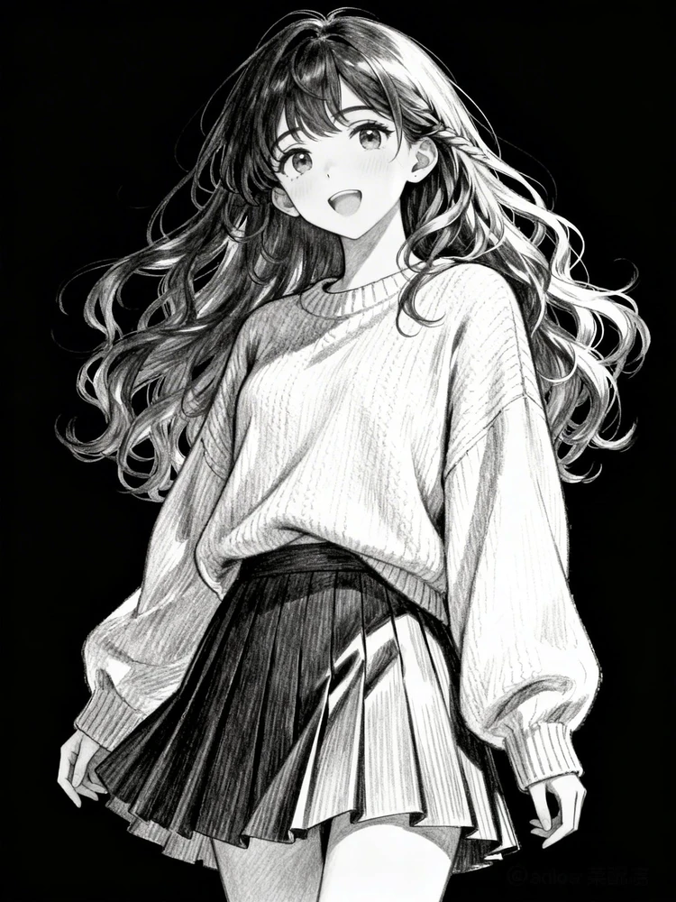 照片变日系动漫黑白线稿