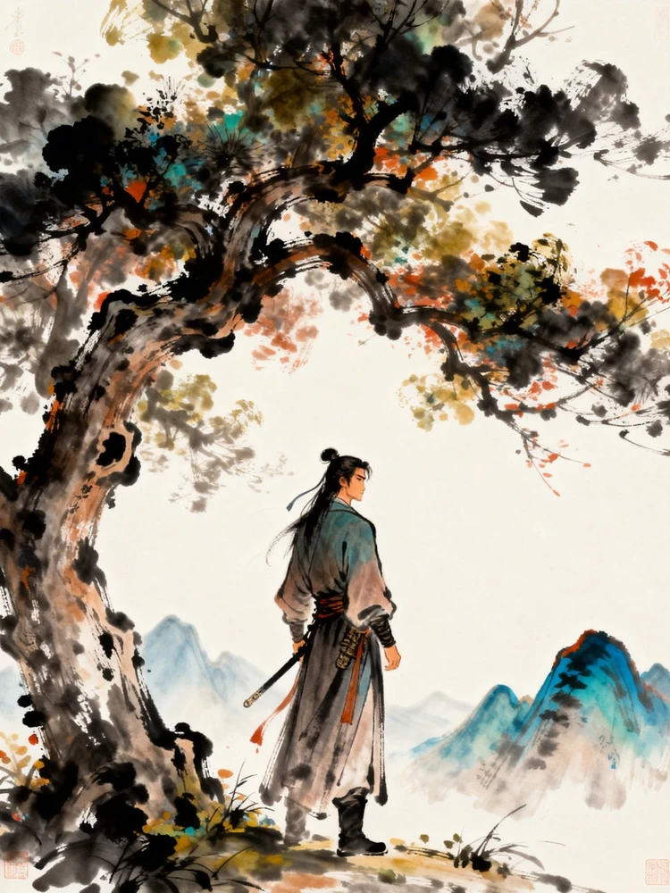 水墨侠客国风转绘