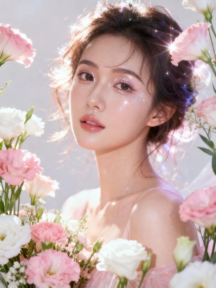 花光仙气美人照