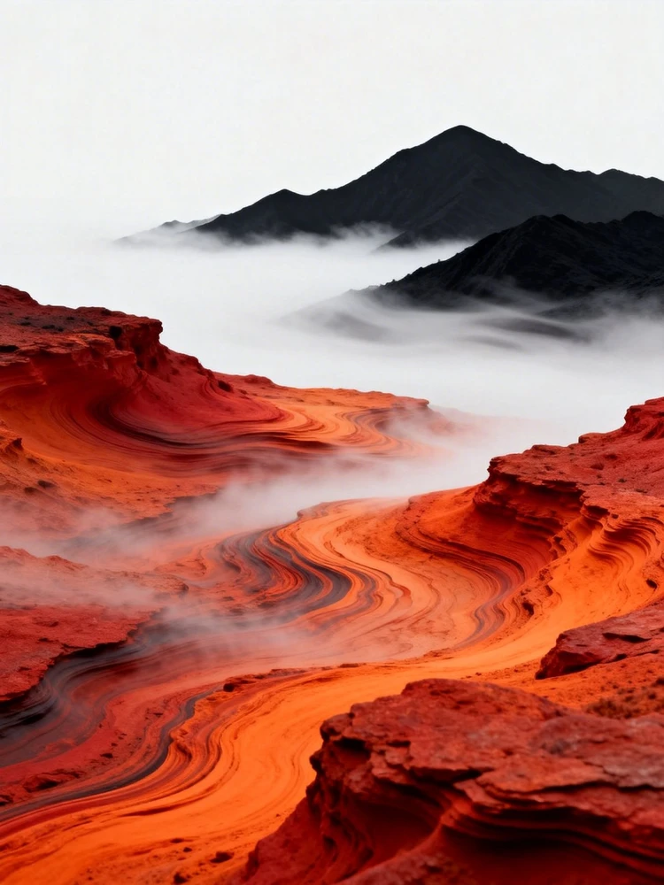 新中式幻境山水图