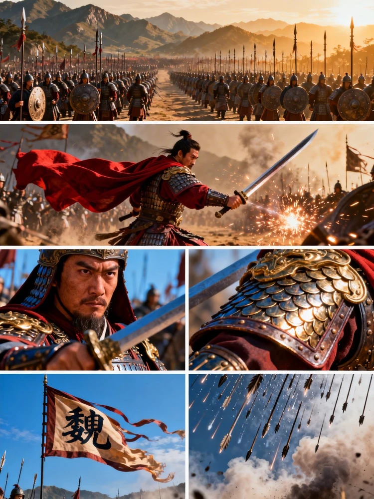 三国战场六宫格分镜海报