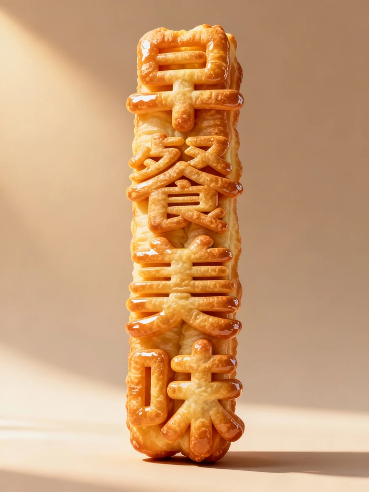 油条文字创意图