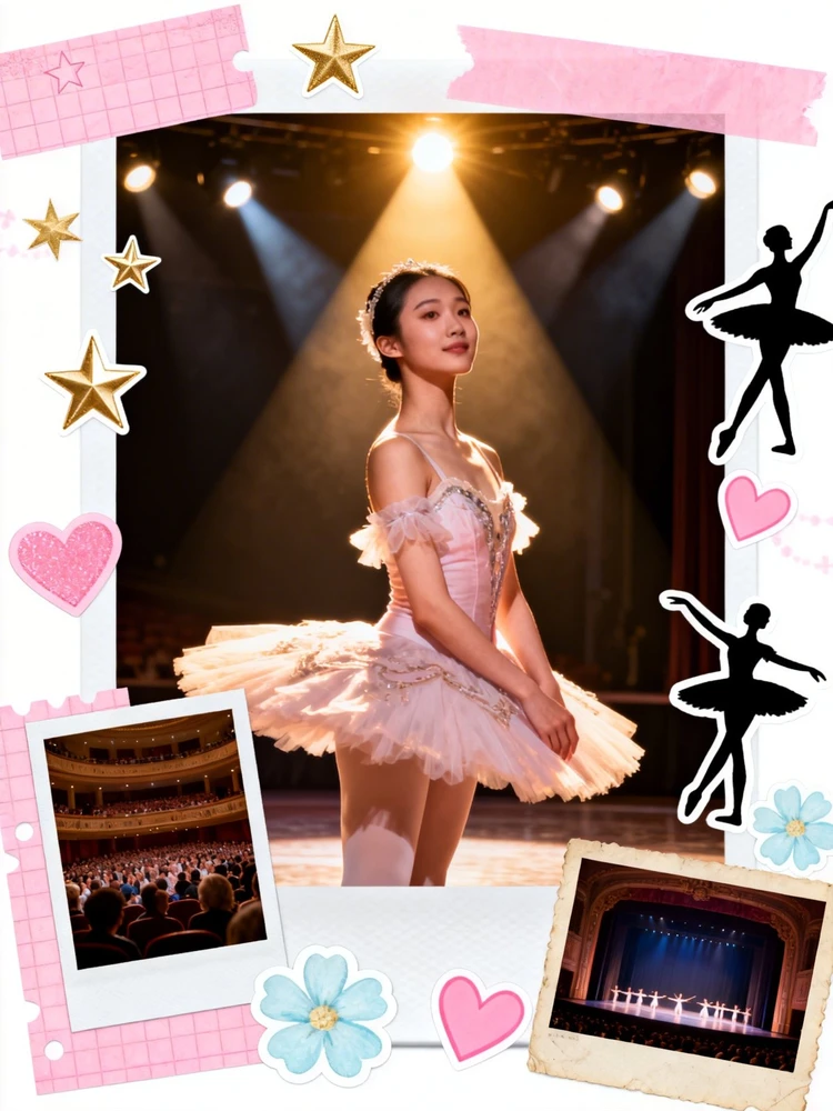 芭蕾演出观剧手账拼贴照