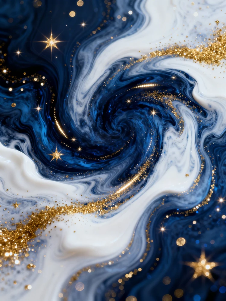 鎏金星河流体背景图