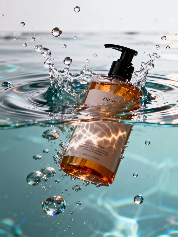 产品入水飞溅广告图