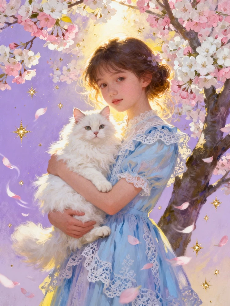 梦幻淡彩童话插画