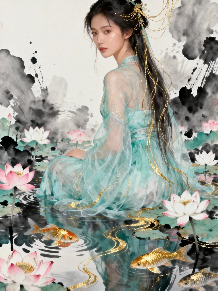 国风水墨仙境写真